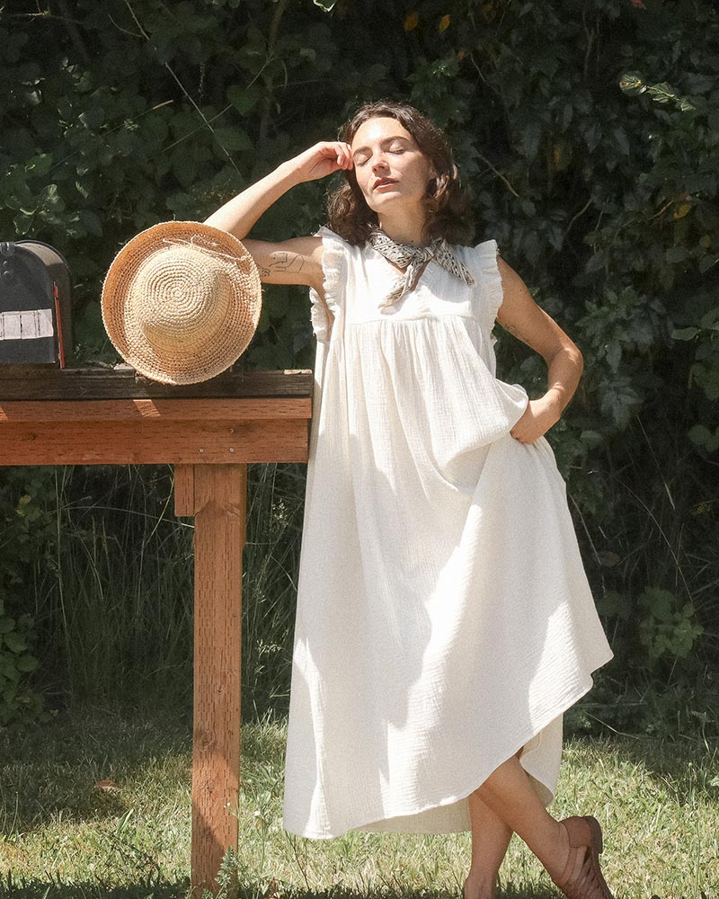 Sophie Gauze Midi Dress
