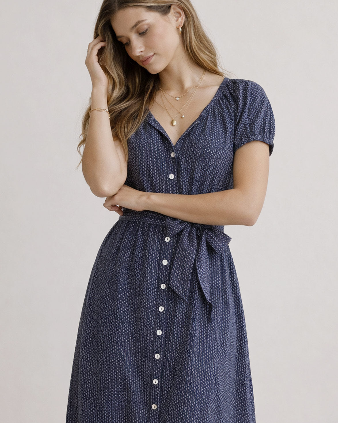 Calais Dress - Navy